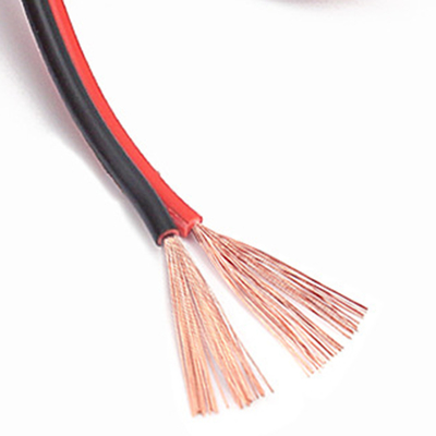 Parallèle noir rouge de fil audio en aluminium plaqué de cuivre pur de transmission